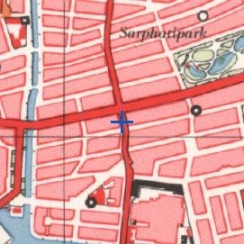 Kaartuitsnede van 1965 met het kruis